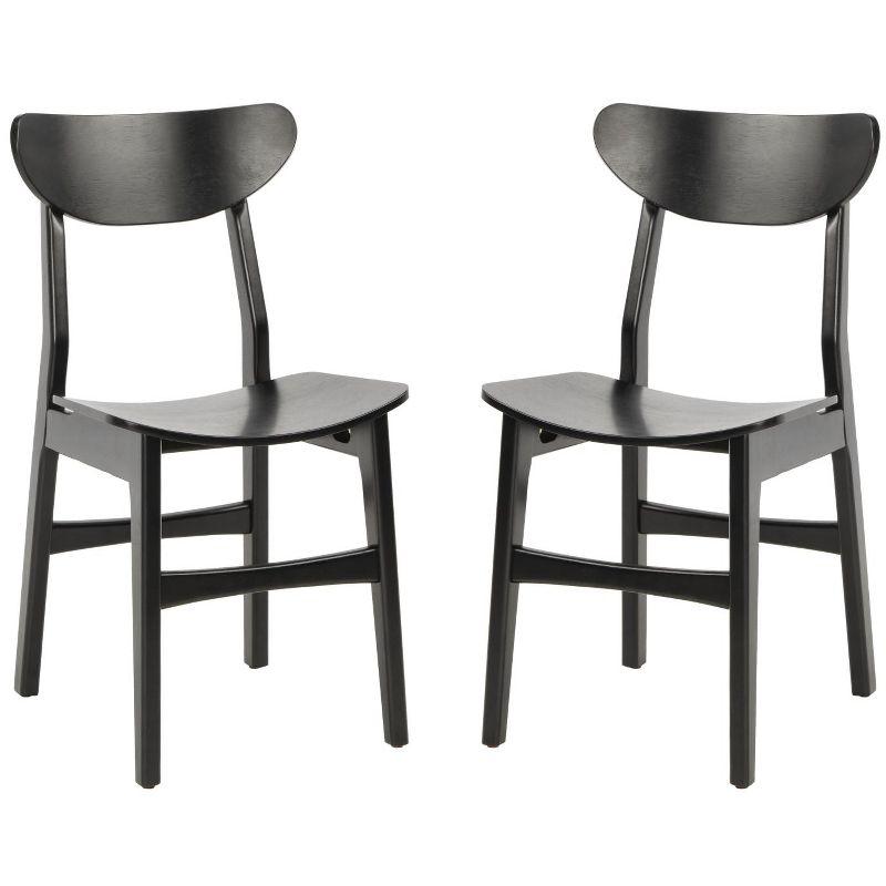 Lucca Retro Dining Chair (Set of 2) - DCH1001 - Black - Safavieh