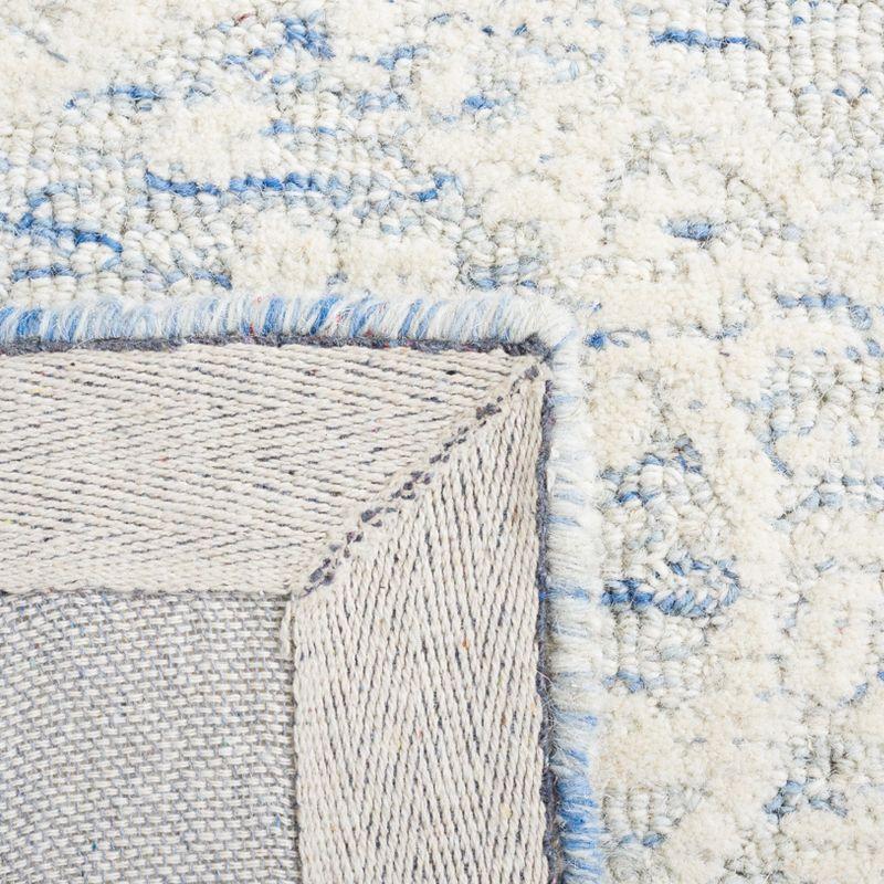 Metro MET871 Hand Tufted Indoor Area Rug - Blue/Ivory - 6'x6' - Safavieh