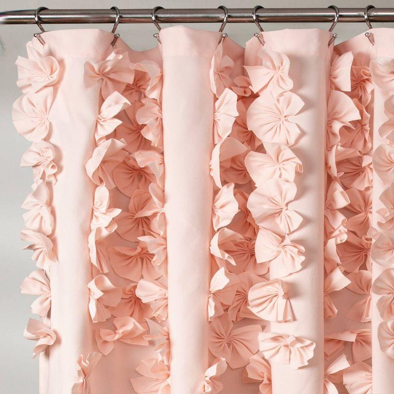 Blush 72"x72" Polyester Shower Curtain with 3D Bows