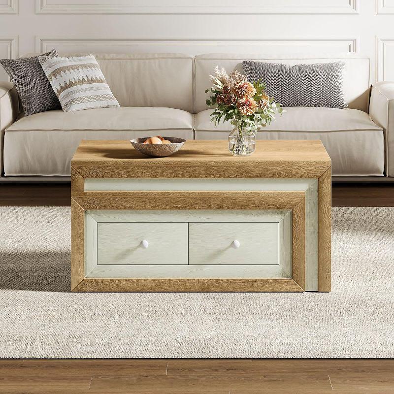 Tribesigns Extendable Coffee Table with 2 Drawers