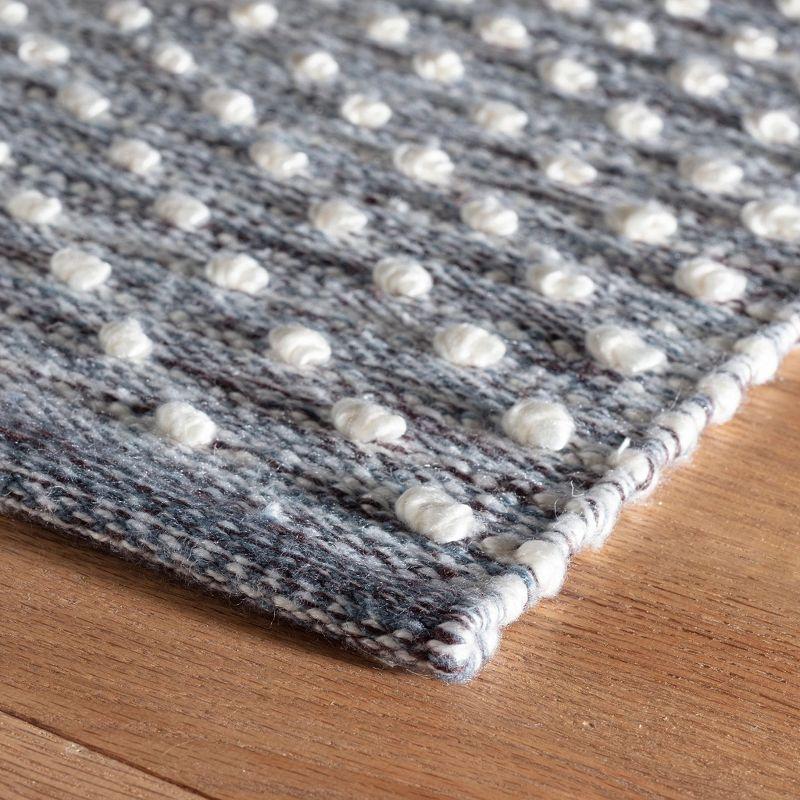 Hobnail Blue Handwoven Performance Rug