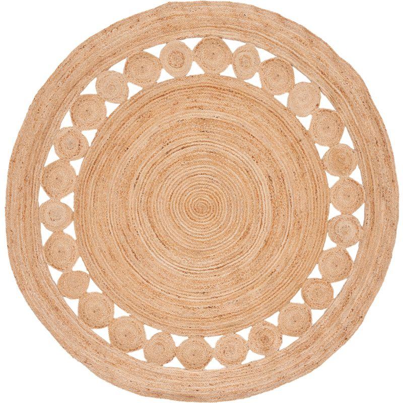 Natural Fiber NF364 Hand Woven Area Rug - Natural - 9' round - Safavieh.