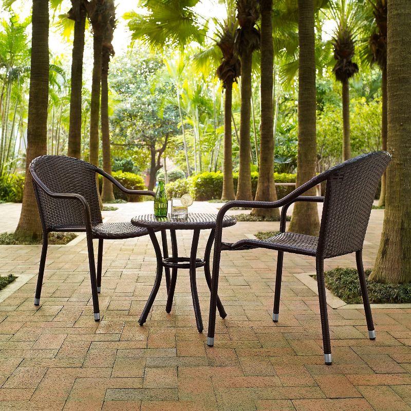 Palm Harbor Brown 3-Piece Outdoor Wicker Seating Set