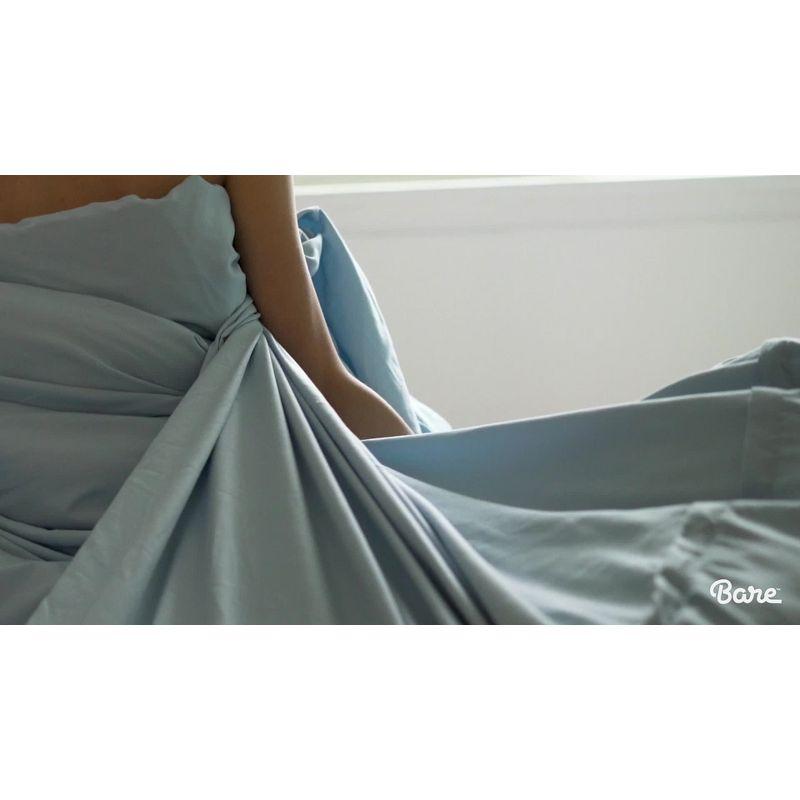 Oversized Queen Dark Blue Double Brushed Duvet Cover Set by Bare Home