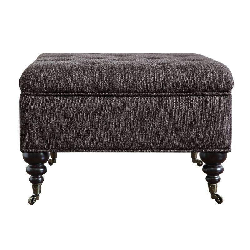 Abbot Square Tufted Ottoman with Storage and Casters - Serta