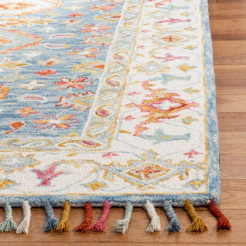 Aspen APN117 Hand Tufted Indoor Accent Rug - Blue/Ivory - 2'3"x5' - Safavieh