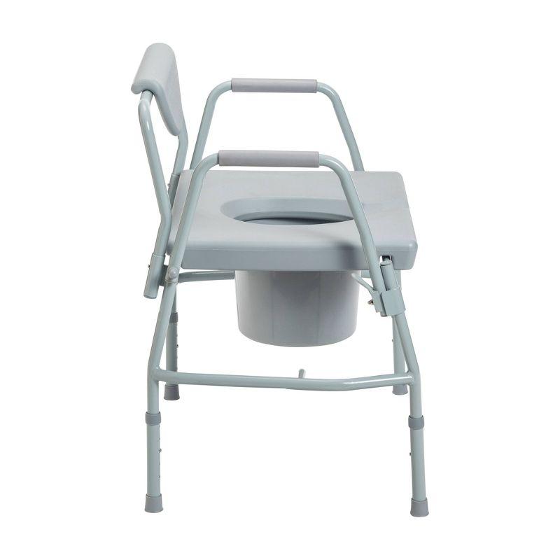 Drive Medical Bariatric Drop Arm Bedside Commode Chair