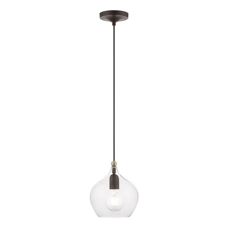 Livex Lighting Aldrich 1 - Light Pendant in  Bronze/Antique Brass