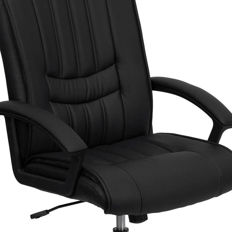 Flash Furniture Mid-Back Black LeatherSoft Swivel Manager's Office Chair with Arms