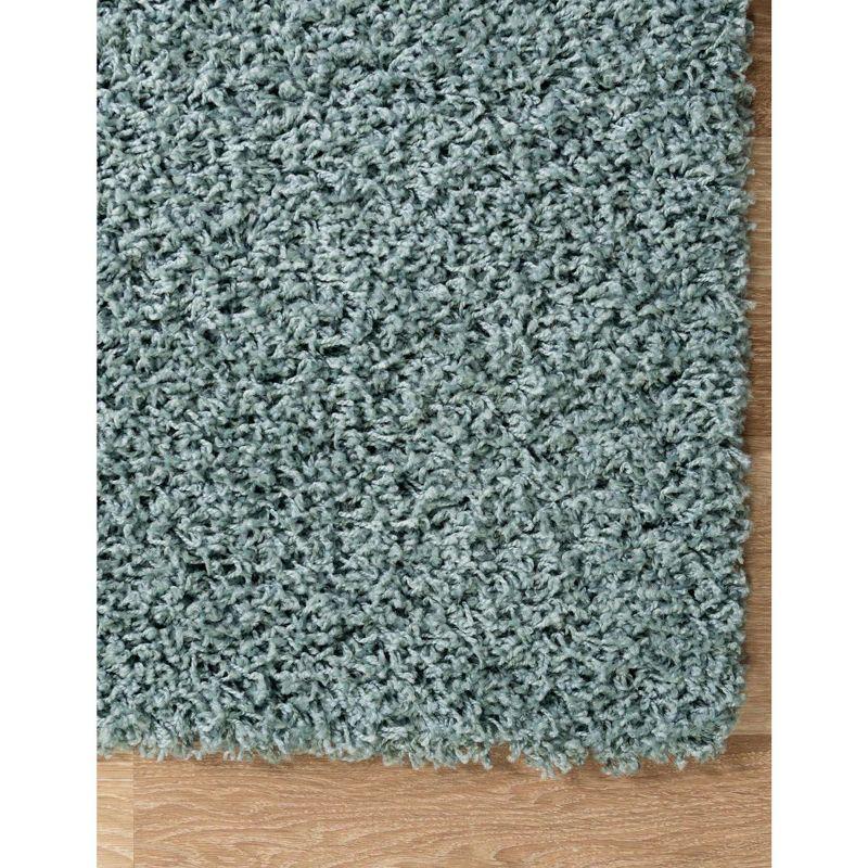 Unique Loom 8' 0 x 11' 0 Rectangle Solid Shag Light Slate Blue Area Rug