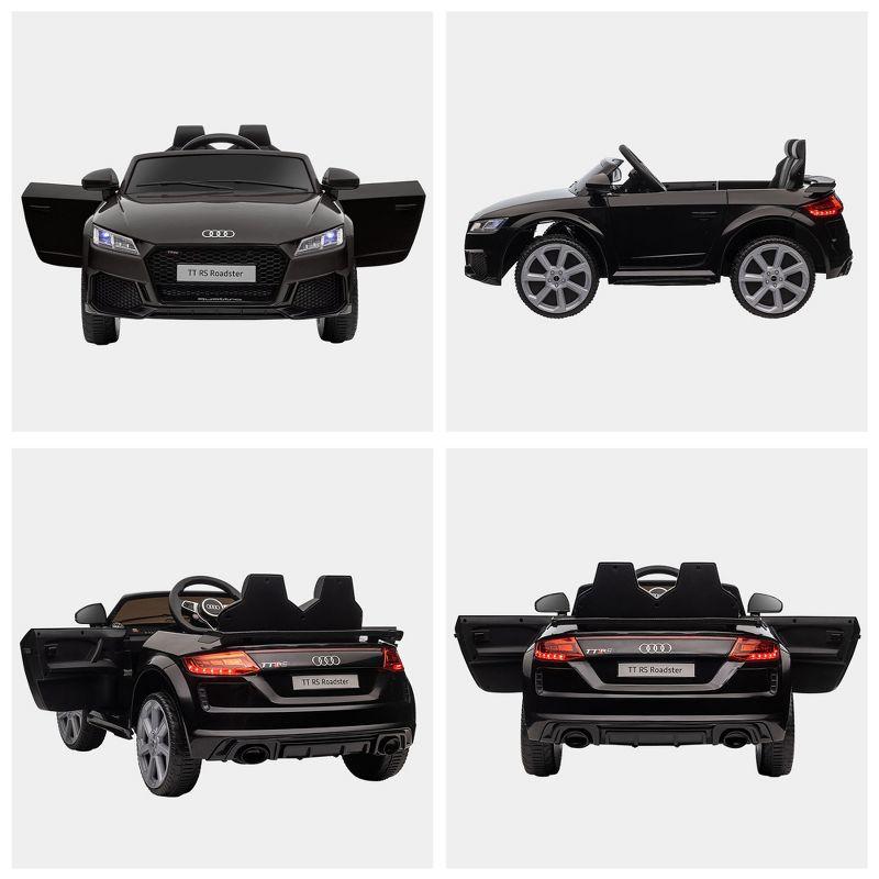 Aosom 6V Kids Electric Ride On Car, Licensed Audi TT RS with Seat and Remote Control, Horn, Music, MP3 - Black