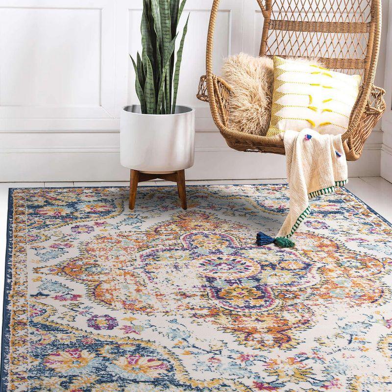 World Rug Gallery Distressed Vintage Bohemian Area Rug