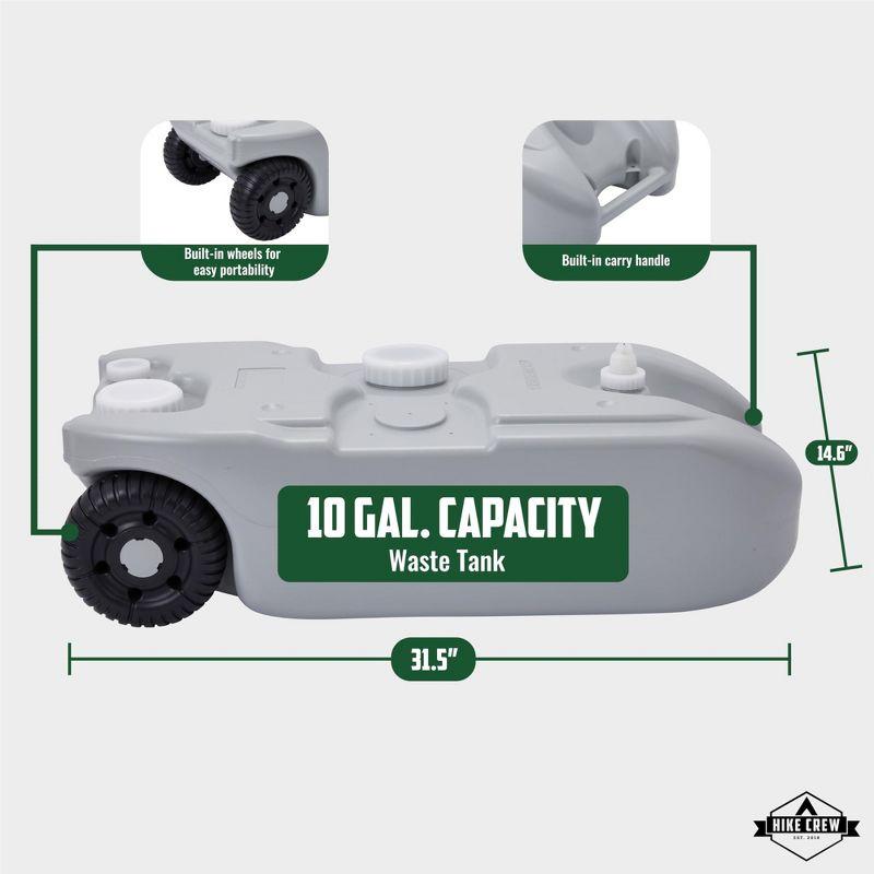 Hike Crew Portable Sink & Waste Tank, Portable Hand Washing Station W/4.5 Gal Capacity & 10 Gal Tank