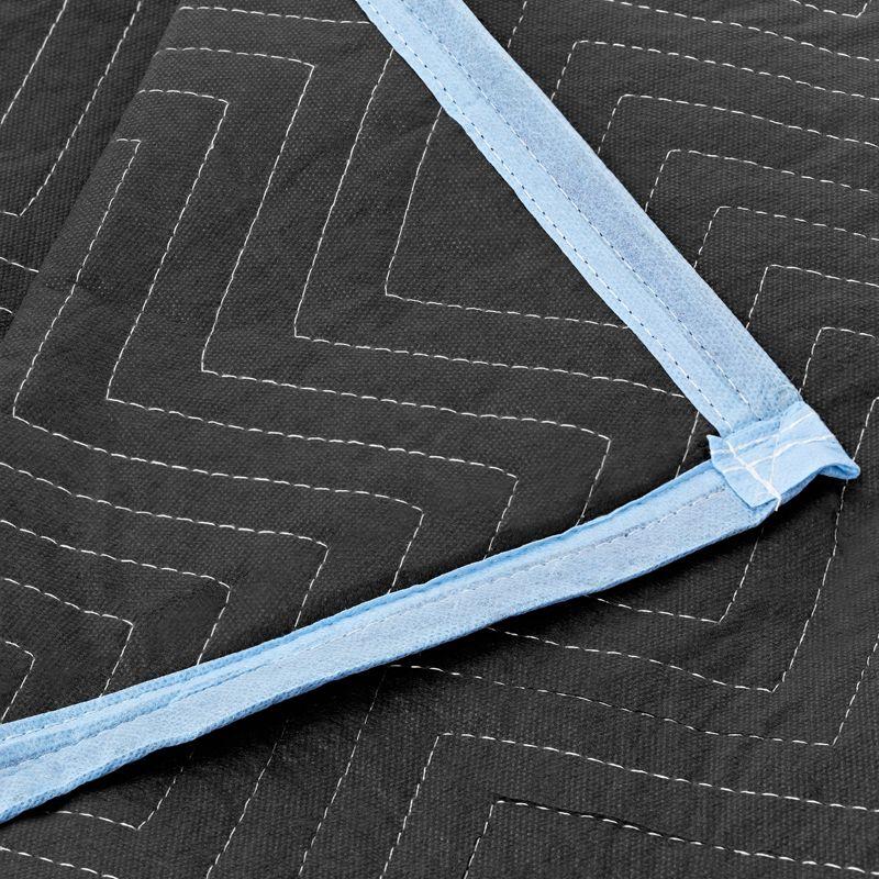 Sure-Max Moving & Packing Blankets - Ultra Thick Pro - 80" x 72" (65 lb/dz weight) - Professional Quilted Shipping Furniture Pads Black - 8 Pack