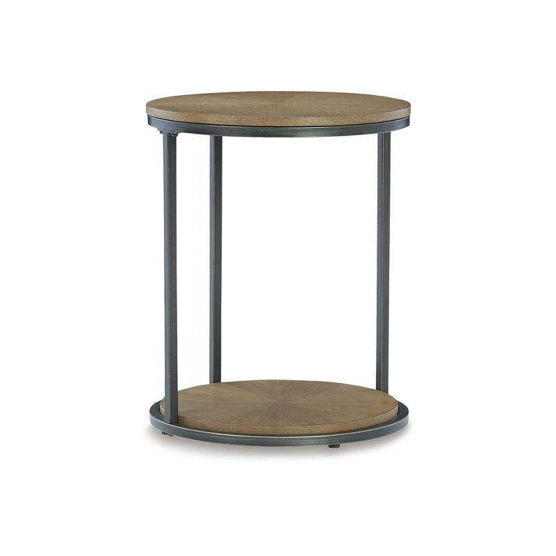 Signature Design by Ashley Contemporary Fridley End Table  Brown/Black