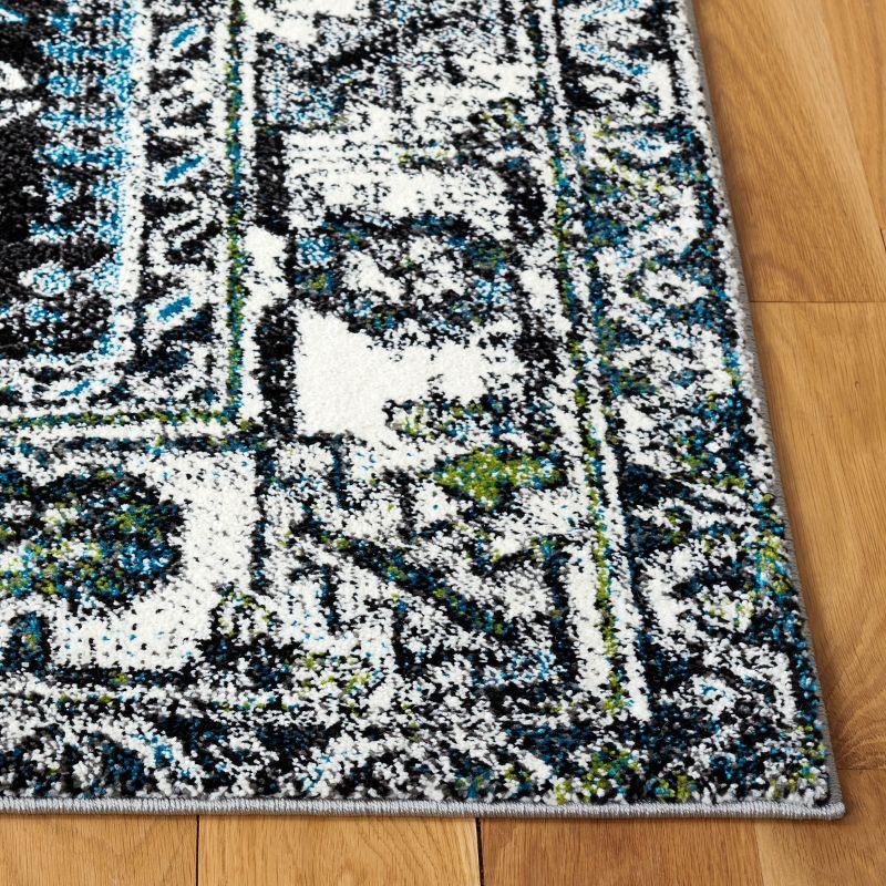 Vintage Hamadan VTH211 Power Loomed Indoor Area Rug - Dark Grey/Ivory - 5'3"x7'6" - Safavieh