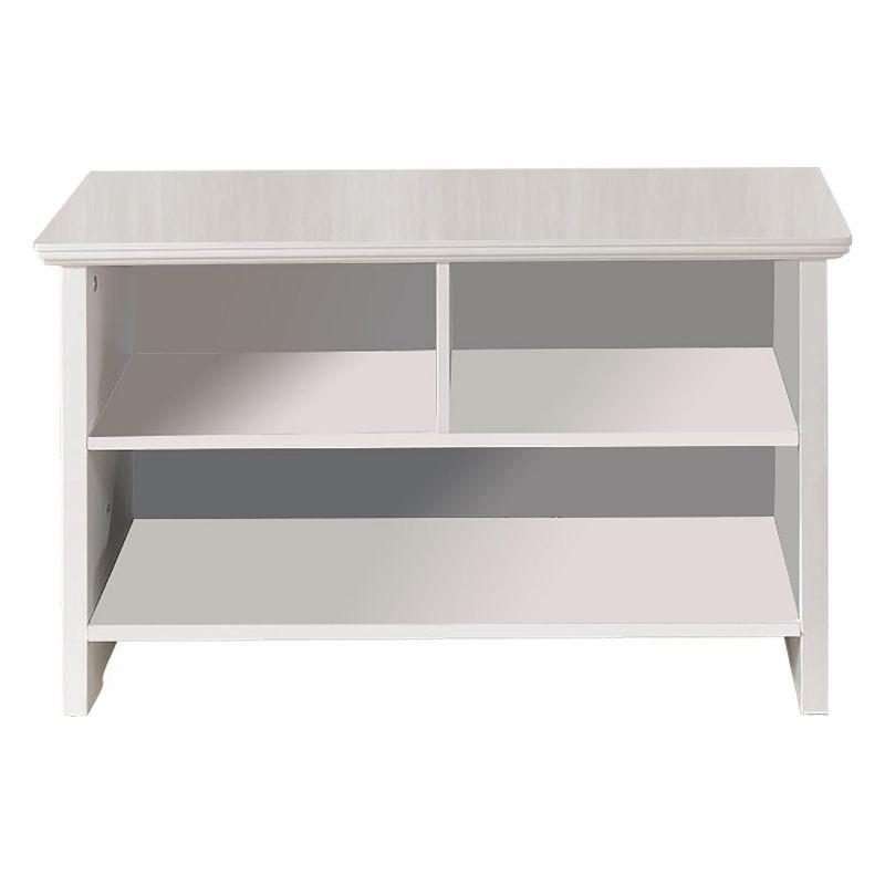 Kings Brand Furniture Worthington 2-Shelf Shoe Storage Bench, White