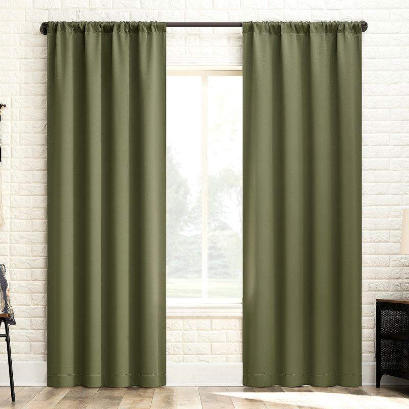 Bergen Theater Grade 100% Blackout Rod Pocket Curtain Panel