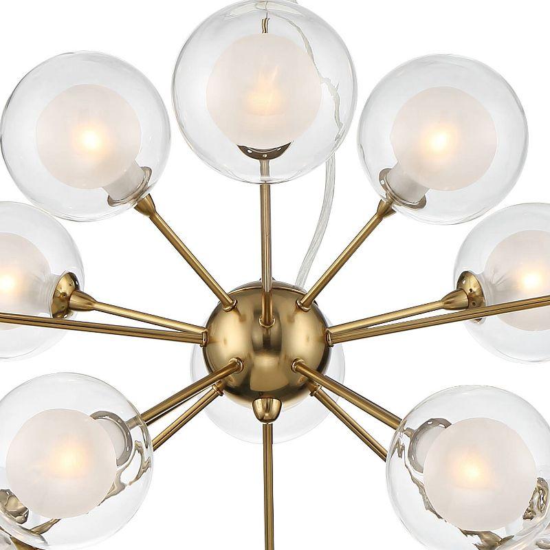 Possini Euro Design Spheres Antique Brass Chandelier 30" Wide Mid Century Modern Sputnik Glass Shade 15-Light Fixture for Dining Room Kitchen Island