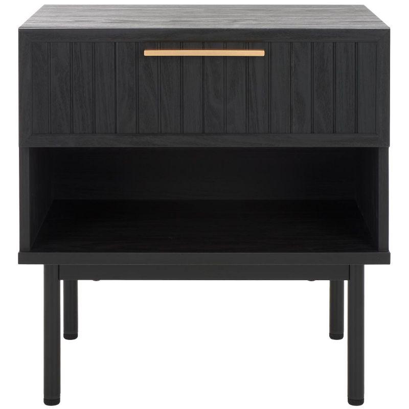 Axelle 1 Drawer Nightstand - NST9607 - Black/Black - Safavieh
