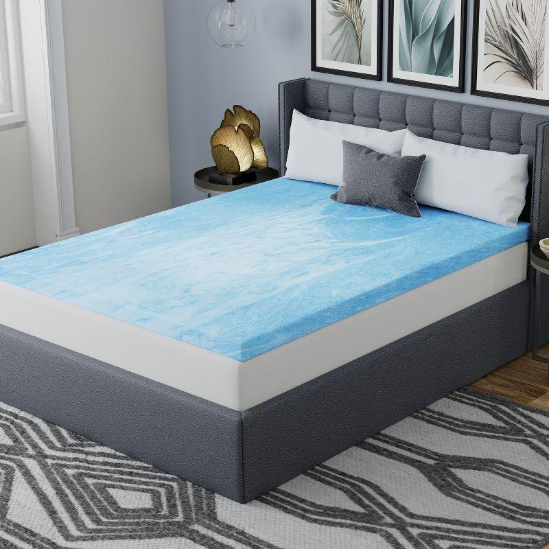 Vibe 3” Gel Swirl Memory Foam Mattress Topper