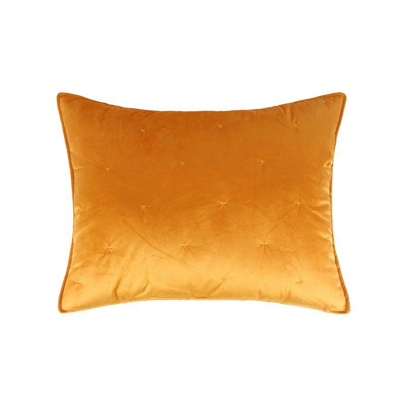 Calabria Gold Dot Stitch Velvet Standard Sham