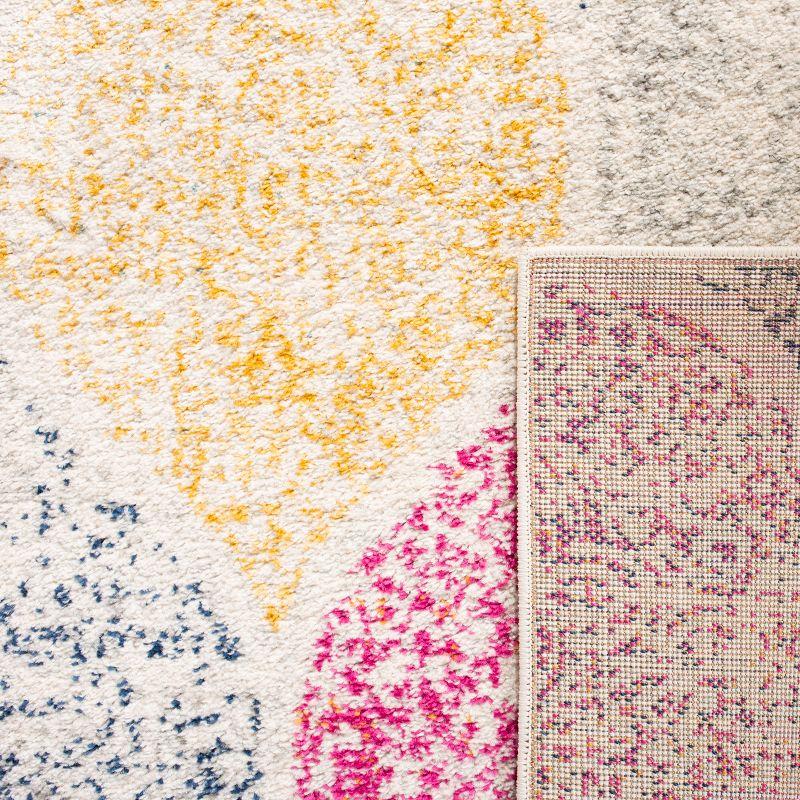 Madison MAD604 Power Loomed Indoor Area Rug - Creme/Yellow - 6'7"x9'2" - Safavieh