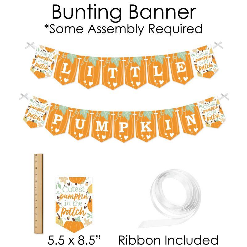 Big Dot of Happiness Little Pumpkin - Banner and Photo Booth Decorations - Fall Birthday Party or Baby Shower Supplies Kit - Doterrific Bundle