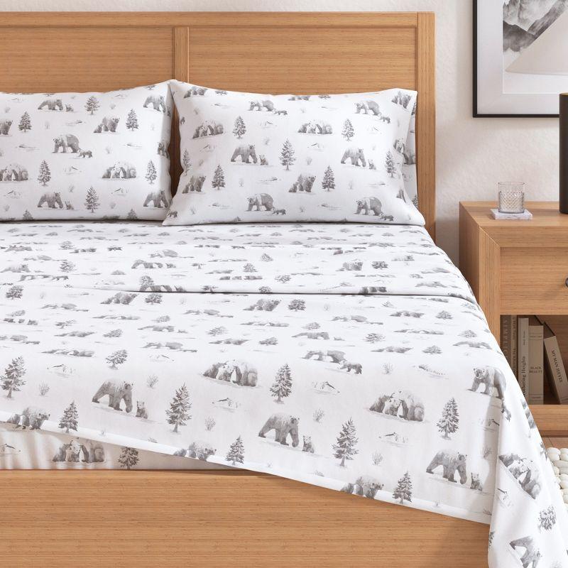 FreshFolds 100% Cotton Lodge Printed Flannel Sheet Set
