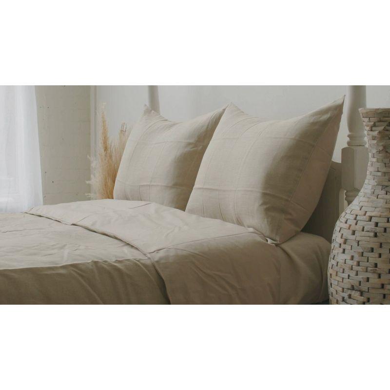 French Linen Cotton 3-Piece Duvet Cover Set