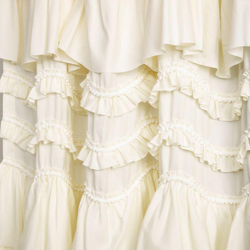 Lush Decor Kemmy Solid Semi-Sheer Single Curtain Panel