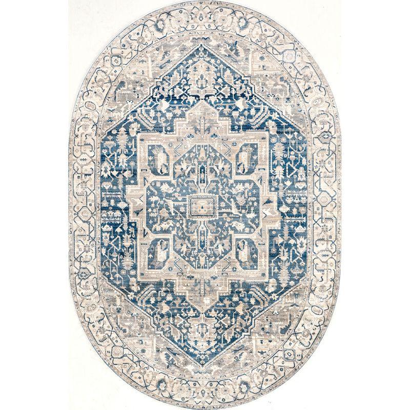 Nuloom Harriet Vintage Medallion Fringe Indoor Area Rug