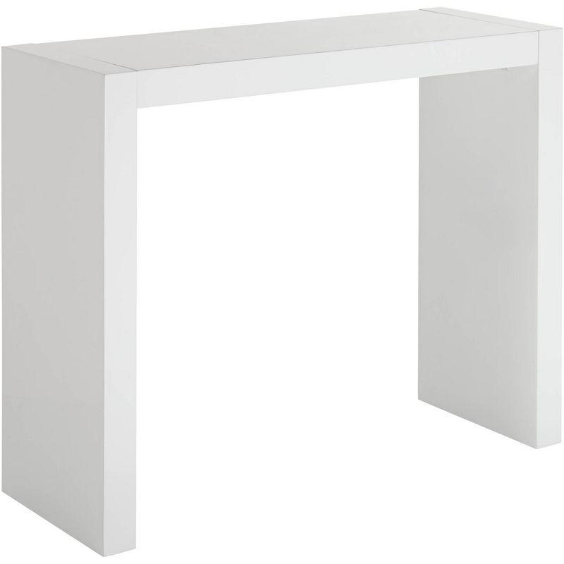 Jessa Gloss White Rectangular MDF Bar Table 54" x 22"