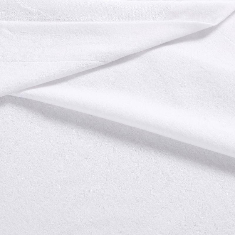 Twin Solid Flannel Sheet Set White - Eddie Bauer