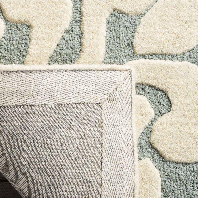 Floret Martha Stewart Hand Tufted Wool Damask Rug