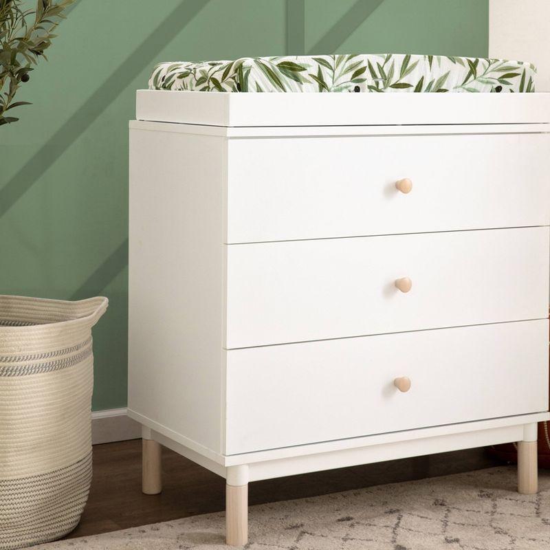 Gelato 3-Drawer White Dresser with Removable Changing Tray