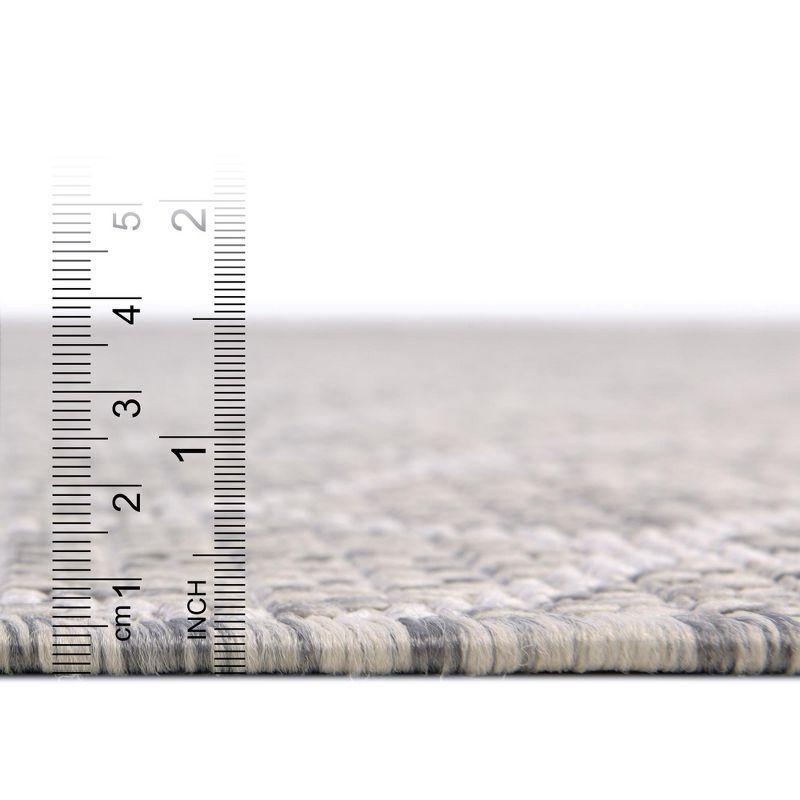 Light Gray Geometric 9' x 12' Outdoor Area Rug