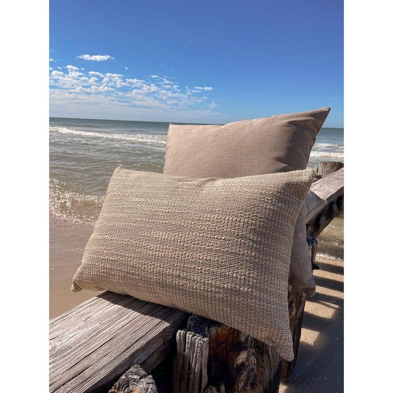 Natural Waves Mocha Indoor and Outdoor Pillow