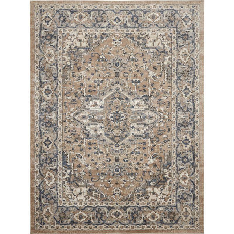 Nourison Concerto Center Medallion Indoor Rug Beige Grey 8'10" x 11'10"