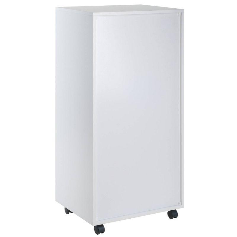 Halifax 5 Drawer Cabinet White - Winsome: Wood Composite Office Furniture, Printer Stand with Storage
