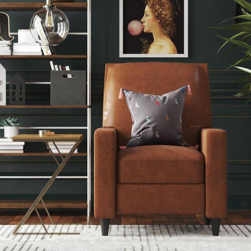 Novogratz Lana 30.5" Wide Faux Leather Pushback Recliner