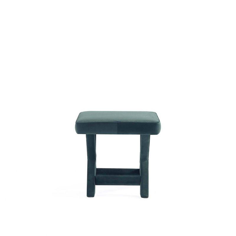 Manhattan Comfort Abigail Velvet Upholstered Ottoman