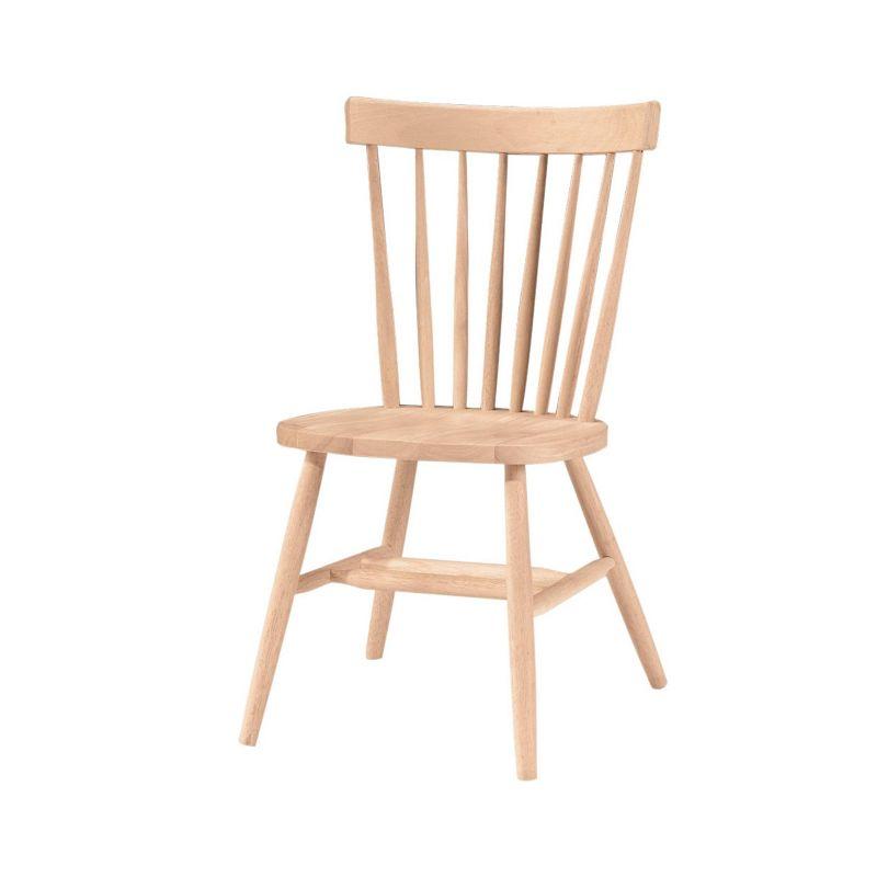 Copenhagen Chair Unfinished - International Concepts: Solid Wood, Parawood, Armless