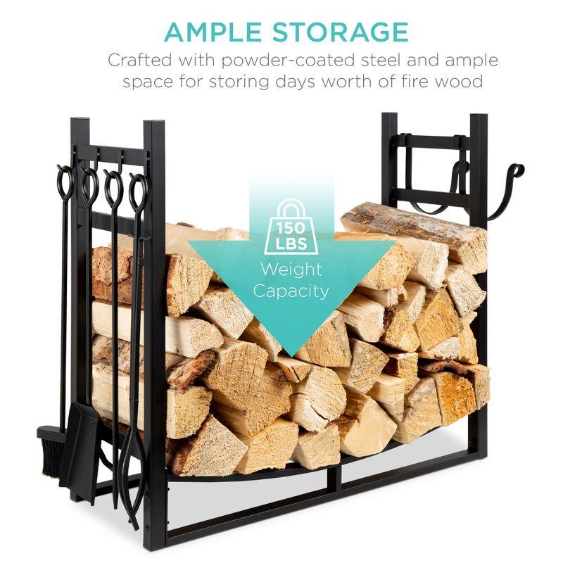 Abhilash 33.5'' W Metal Log Rack