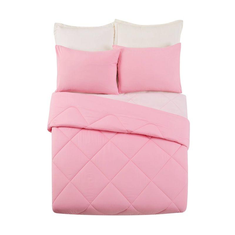 Solid Easy Care Microfiber Reversible Comforter Set