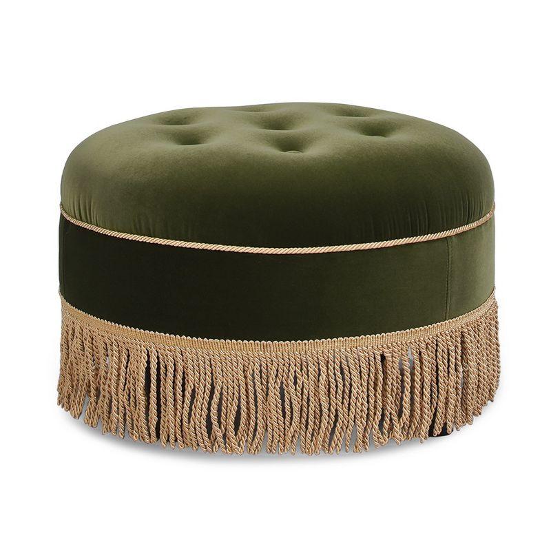 Jennifer Taylor Home Yolanda 24" Upholstered Round Accent Ottoman