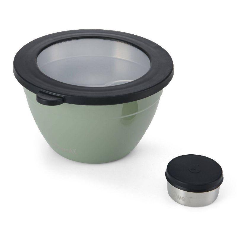 S'well 64oz Salad Bowl Kit Sage: Stainless Steel, Leakproof, Dishwasher-Safe, Salad Container with Lid