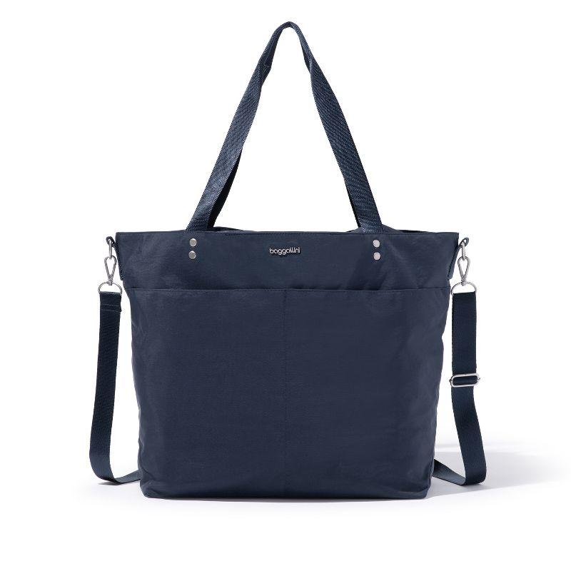 baggallini Women's Large Carryall Tote Bag with Crossbody Strap - FRENCH NAVY