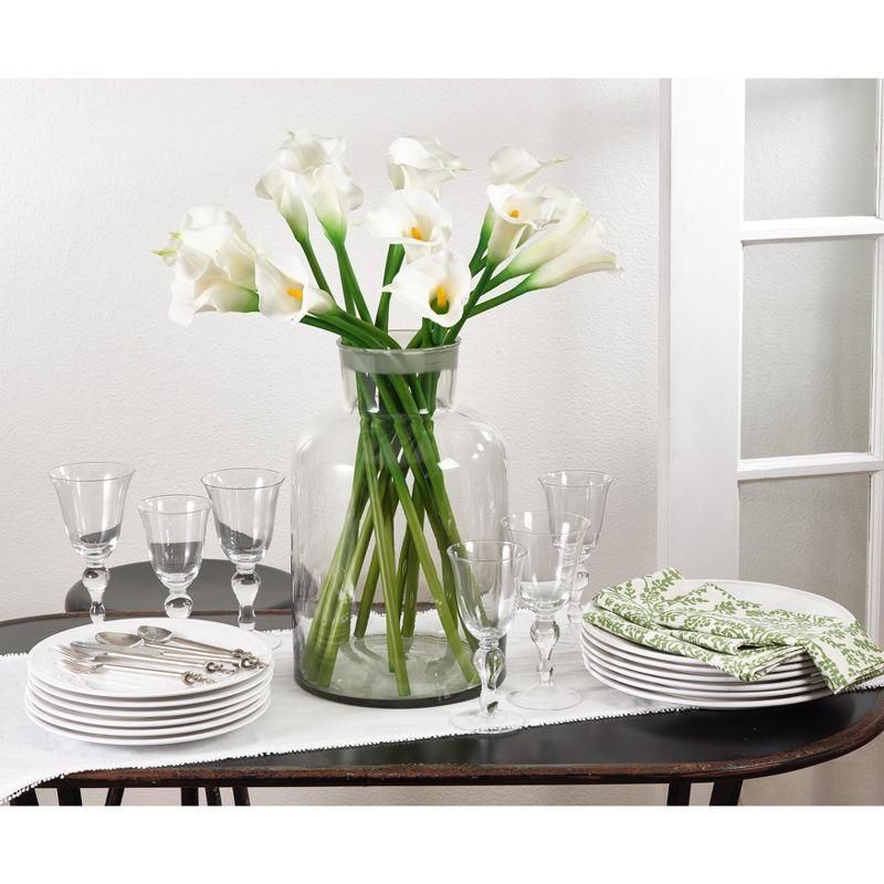 27" White Polyurethane Calla Lily Bouquet Set