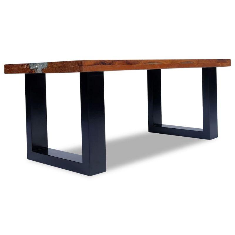 vidaXL Coffee Table Teak Resin 39.4Inchx19.7Inch